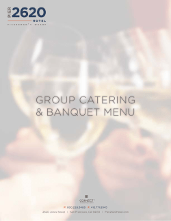 Menus - Pier 2620 Hotel