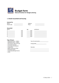 Budget form