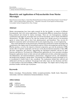 Bioactivity and Applications of Polysaccharides from Marine