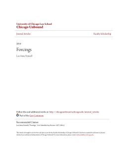 Forcings - Chicago Unbound