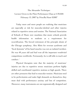 Lecture Given to the Flute Performance Class at the University of