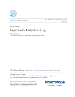 Progress in the Dissipation of Fog