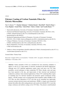 Polymer Coating of Carbon Nanotube Fibers for Electric Microcables
