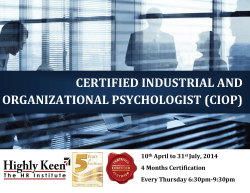 certified industrial and organizational psychologist (ciop)