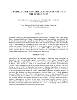 a comparative analysis of ethnocentricity in the middle east