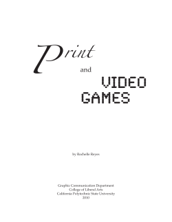 Print and Video Games - DigitalCommons@CalPoly