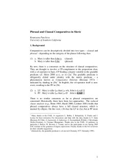 Phrasal and Clausal Comparatives in Slavic