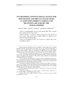 establishing constitutional malice for defamation and privacy/false