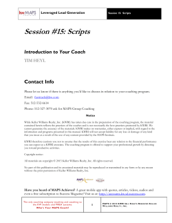 Session #15: Scripts