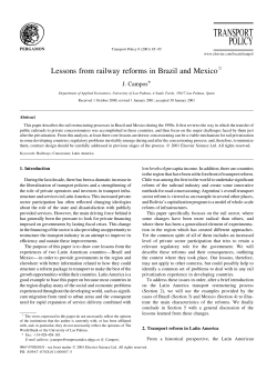 Lessons from railway reforms in Brazil and Mexicoq