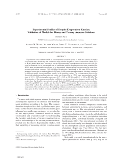 Experimental Studies of Droplet Evaporation Kinetics