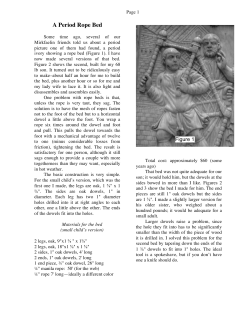 A Period Rope Bed - David D. Friedman