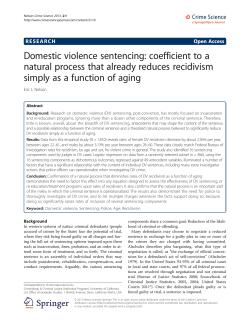 Domestic violence sentencing: coefficient to a natural process that