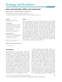 Does elevated pCO2 affect reef octocorals?