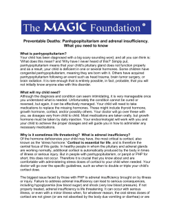 Preventable Deaths: Panhypopituitarism and adrenal insufficiency