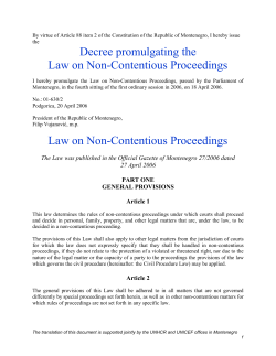 Decree promulgating the Law on Non-Contentious