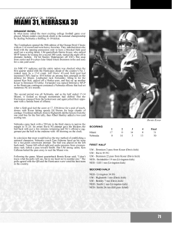 MIAMI 31, NEBRASKA 30