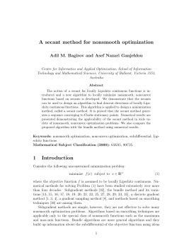 A secant method for nonsmooth optimization 1