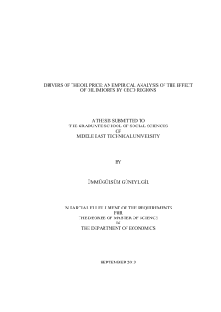 drivers of the oil price: an empirical analysis of the effect of