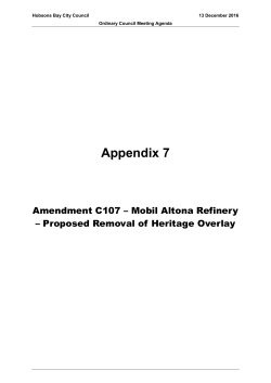 amendment c107 - Hobsons Bay City Council
