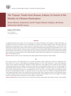 The Trajanic Tondo from Roman Ankara: In Search