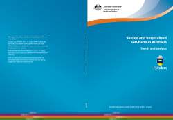 Suicide and hospitalised self-harm in Australia: trends and analysis