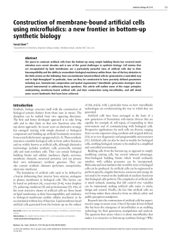 Construction of membrane-bound artificial cells using microfluidics