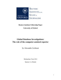 Global Database Investigations: The role of the computer