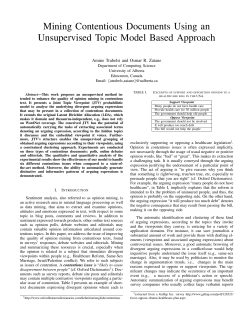 Mining Contentious Documents Using an Unsupervised Topic