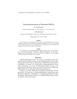 Strukturuntersuchung an Bariumazid Ba(N3)2