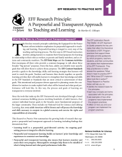 EFF Research Principle: A Purposeful and