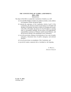 Constitution of Zambia Amendment Bill