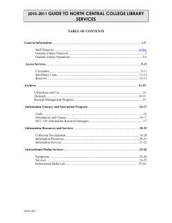 2010-2011 guide to north central college library