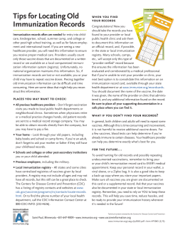 P3065 Tips for locating old immunization records