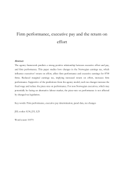 Firm performance, executive pay and the return on effort