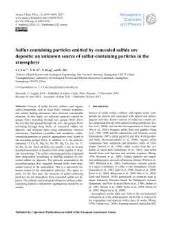 Sulfur-containing particles emitted by concealed sulfide ore deposits