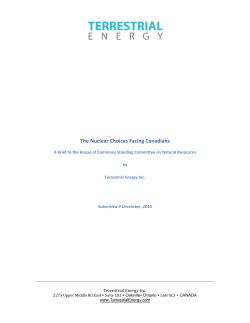 The Nuclear Choices Facing Canadians