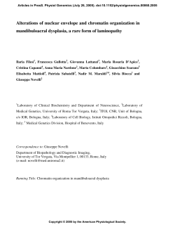 Alterations of nuclear envelope and chromatin organization in