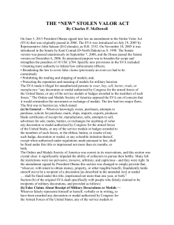 THE &ldquo;NEW&rdquo; STOLEN VALOR ACT - The American Medal Collector