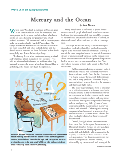 Mercury and the Ocean - University of Connecticut