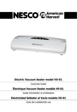 Electric Vacuum Sealer model VS-01 &Eacute;lectrique Vacuum