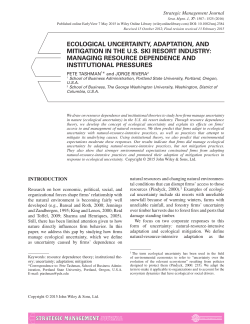 ecological uncertainty, adaptation, and mitigation in the us ski resort