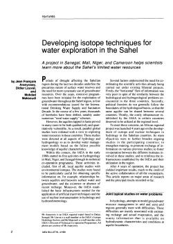 Developing isotope techniques for water exploration in the Sahel