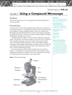 Lab Skills 3 Using a Compound Microscope