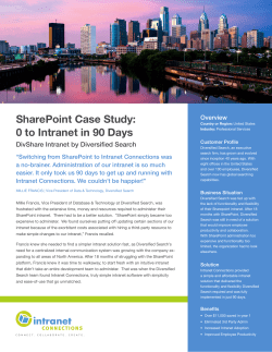 SharePoint Case Study: 0 to Intranet in 90 Days