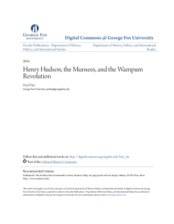 Henry Hudson, the Munsees, and the Wampum Revolution