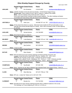 Ohio Kinship Support Groups by County