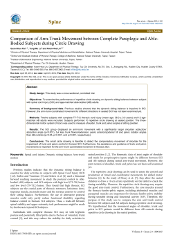 Comparison of Arm-Trunk Movement between Complete Paraplegic
