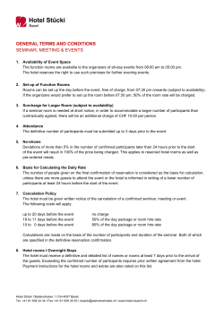 General Terms and Business Conditions