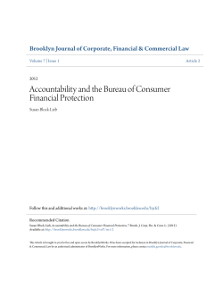 Accountability and the Bureau of Consumer